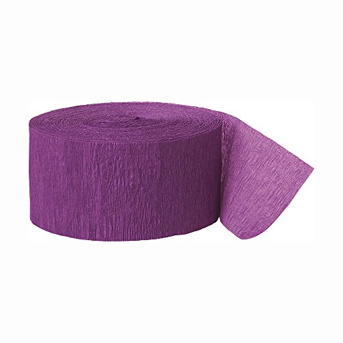 Unique Industries party decoration Crepe Paper Streamer, 250ft, Purple