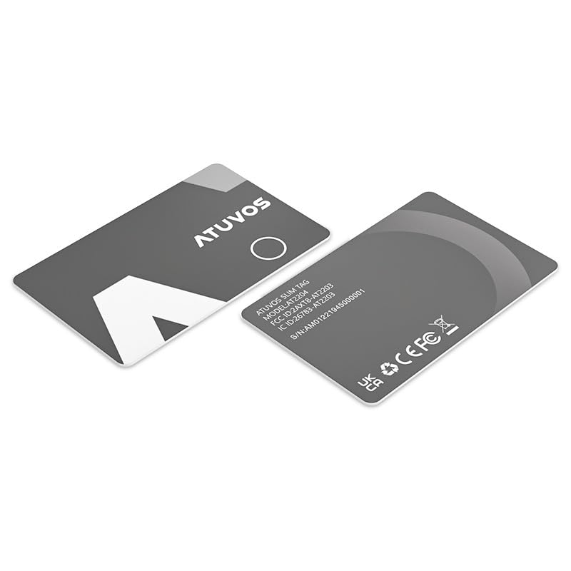 ATUVOS Smart GPS Ultra-Thin Card Tracker, MFI Certified, Works with Apple Find My app on iPhone, to Locate Your valuables - car,Kids,Wallet,Luggage, and More|Upto 3 Years Battery|1 Pack (iOS only)