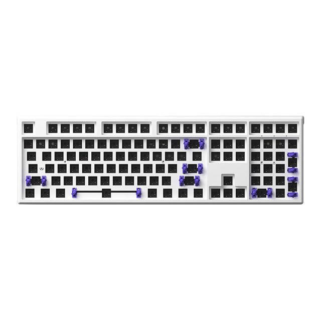 AE-PRO - Monsgeek MG108W 2.4G Wireless Mechanical Keyboard Kit 75% 83keys Hot-Swap Gaming Keyboard Kit USB Wired Туρе-С Gamer Accessories (White no switch-keycaps)