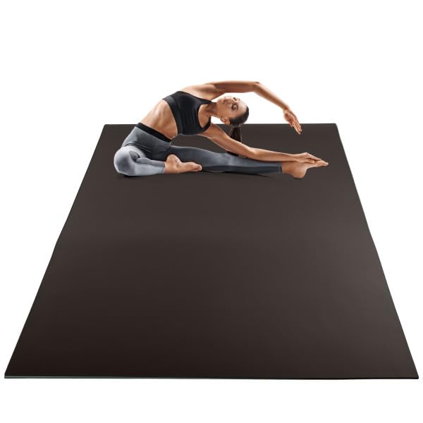 Large Yoga Mat - 6’x4’ Wide Exercise Mat - 8mm Thick Non-Slip Workout Mat