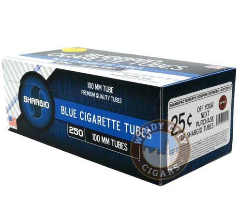 Shargio Blue 100's 250ct Lightweight Filter Tubes Contains a Great Taste Comes with - Pack of 4