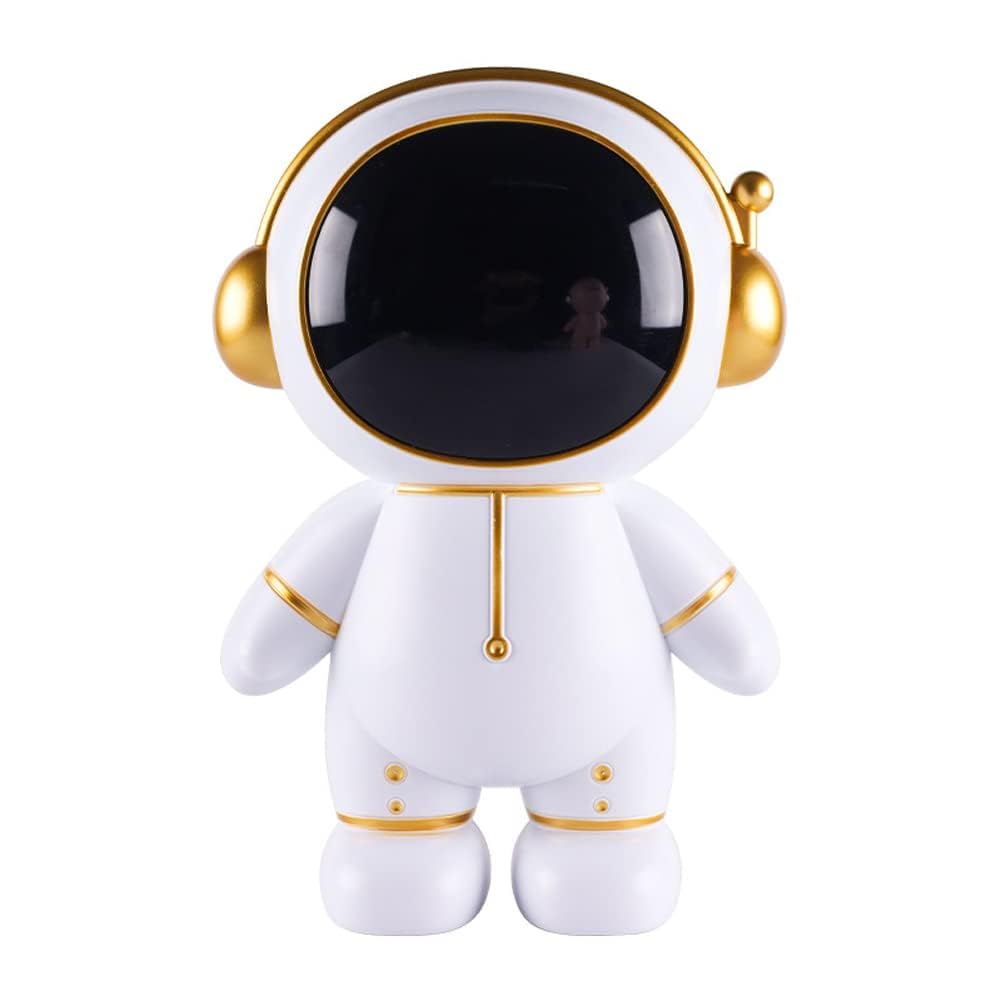 SYOSIPiggy Bank in Astronaut Shape with Removable Cover, SYOSI, Money Box Coin Bank Indestructible Plastic Money Bank, Funny Astronaut Decorations for Kids, Boys, Girls, Gold