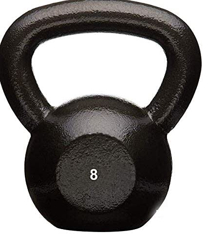 Ankaro Black Strength Training Kettlebell, Fitness Kettlebell, Cross-Training Kettlebell, Solid Cast Iron Kettlebell Weights (Weight 4KG)…