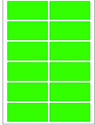 Tanex Adhesive Labels 23mmx50mm 12 Labels X5 Sheets Green