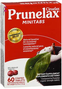 Prunelax Ciruelax Dietary Supplement Minitabs - 60 ct, Pack of 2