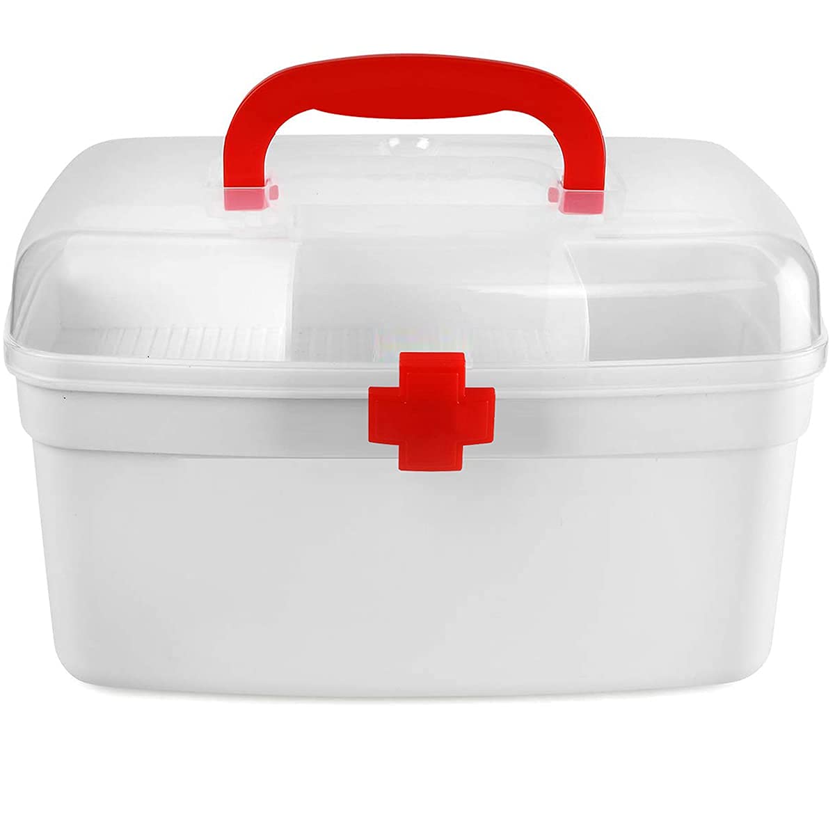 DALUCIPlastic Medicine Box, Medical Box, First Aid Kit, Multi Purpose Box, Multi Utility Storage Box With Handle White-2500 Ml