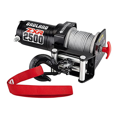 ATV Utility Winch with Wire Rope and Wireless Remote Control ZXR 2500 Lb. Badland