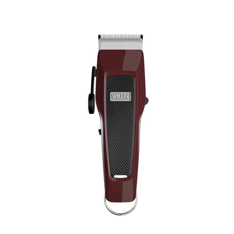 WMARKNG-140 Professional Barber Classic Hair Clipper High Speed Hair Clippers for Men Corded or Cordless Use M1400 Upgrade Version 5 Adjustable Cutting Length Classic Red Design