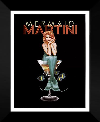 Ralph Burch Framed Art Print 22x26 "Mermaid Martini"