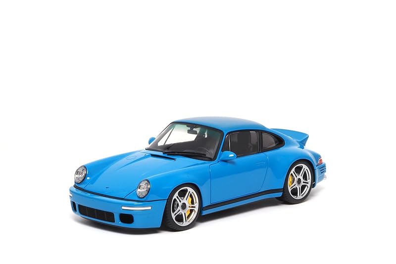 1/18 Complete Model for Almost Real for Porsche for RUF for SCR 2018 All Open Car Blue Truck Pre-built Model Car