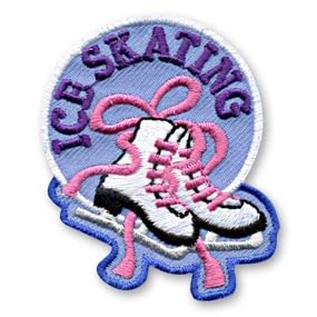 Generic Boy Girl cub ICE SKATING Day Visit Fun Patches Crests Badges GUIDES SCOUT Iron On Patch Perfect for Uniforms, Jackets, Hats, Backpacks and More