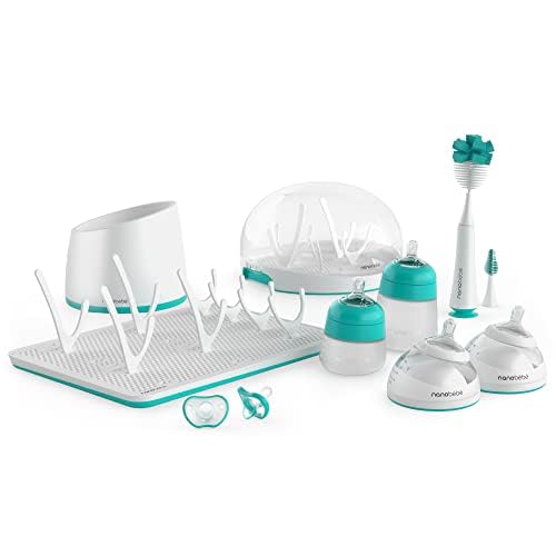 Nanobebe Teal Early Essentials Anti-Colic Baby Bottle Gift Set