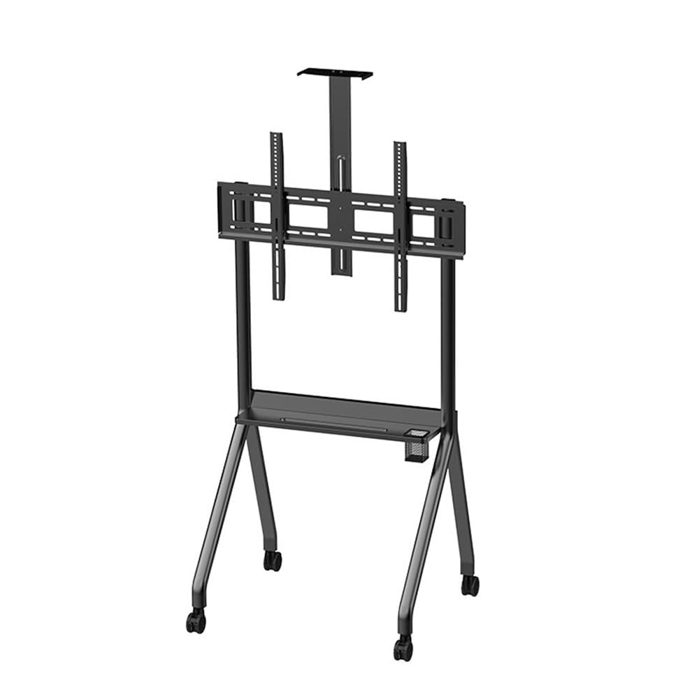 AUDIOVAN Premium Interactive Panel Display Stand Heavy Duty Heights Adjustment Floor TV Trolley with Brackets for 32IN|42IN|50IN|55IN|65IN|75IN|85IN|86IN