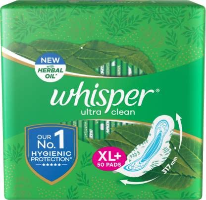 Whisper Ultra Clean XL+ Sanitary Pad (Pack of 50)