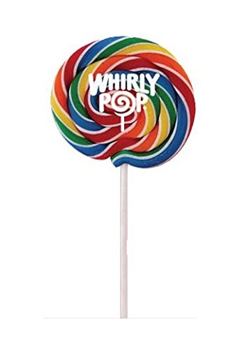 Whirly Pops - Swirled Rainbow Colored Lollipops,1.5 ounces (6 Count)