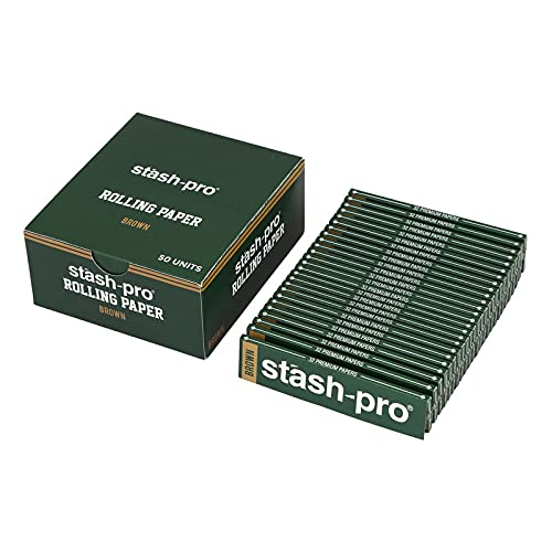 Stash Pro 12 pieces Rolling Paper Brown King Size