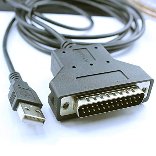 USB Programming Cable for Fanuc CNC DNC, USB to DB25 Male Console Cable for Fanuc, Built in FTDI Chip, 6 FT