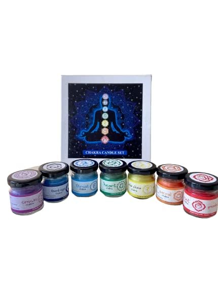 The Decor Affair Luxurious Chakra Candle Set - Infused with Reiki Energy, Perfectly Curated for Spa Sanctuaries and Mindful Meditations, Inducing Serenity and Tranquility.