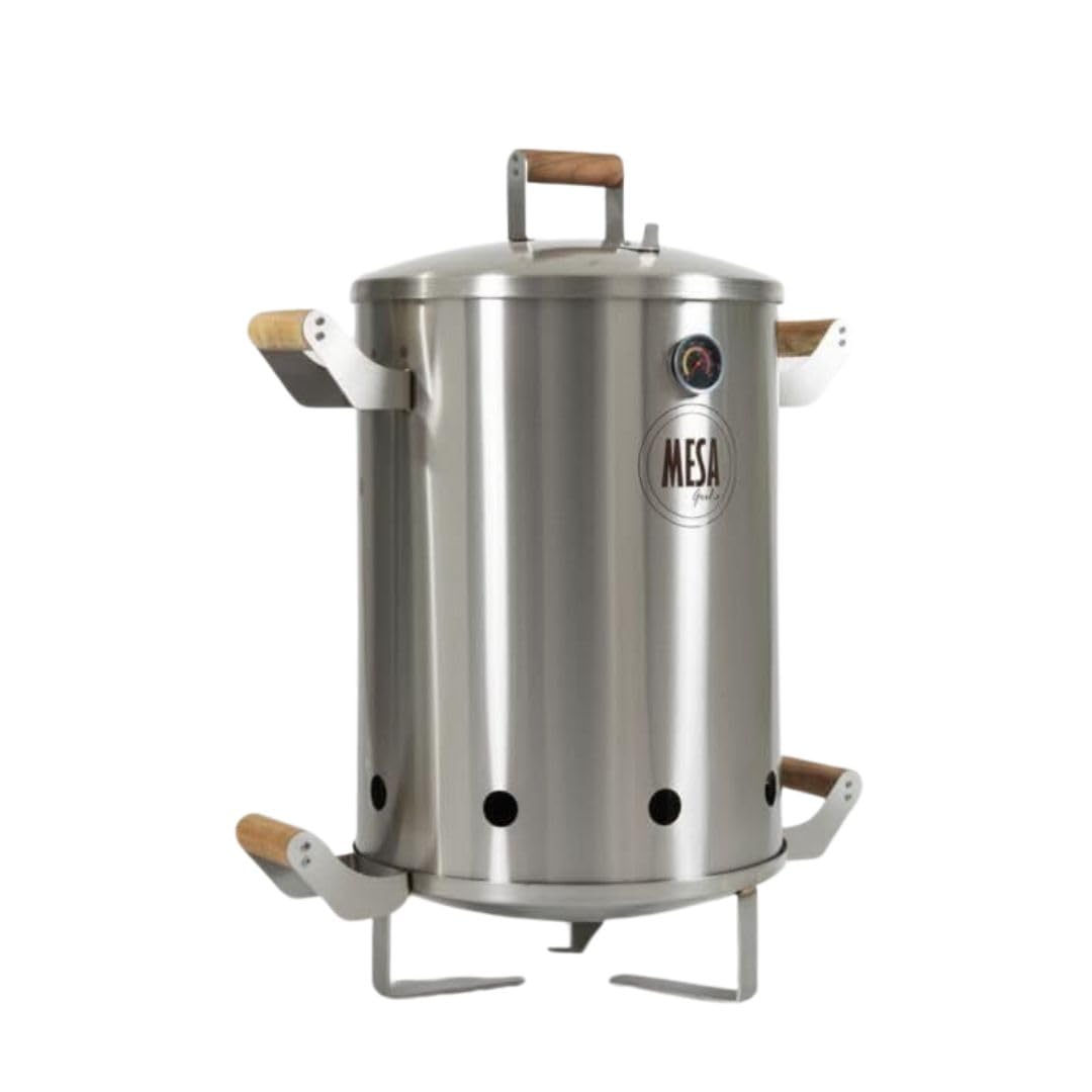 Smoker for grill and barrel, made of 100% stainless steel, ideal for grilling, smoking, roasting, and baking, smokeless, even heat distribution, and perfect preservation for your meats.