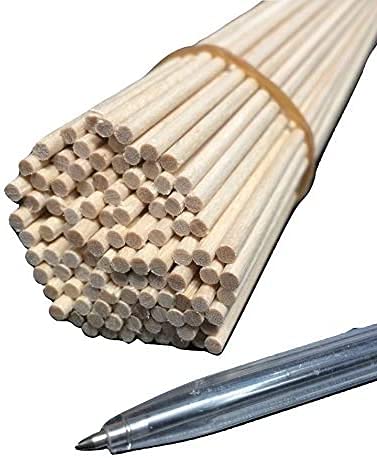 Trustleaf 3mm x 300mm Birch Hardwood Wooden Craft Sticks / Dowels - Seconds* - Pack of 5 Dowels