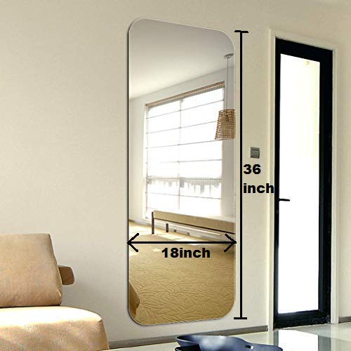 Quality Glass Glass Wall Mirror (18 X 36 Inch, Silver). (QG-FL-077)