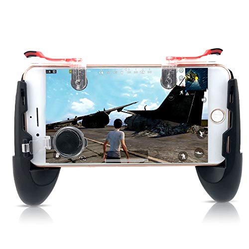 WeFun Gamepad for Mobile Phone Game Controller Shooter Trigger Fire Button Joystick for iOS Android iPhone Pad (Transparent)