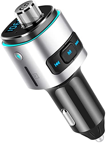 Bluetooth FM Transmitter, Wireless Car Radio Adapter Car Kit with Dual USB Quick Car Charge