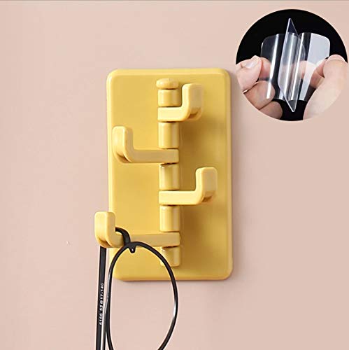 Aminery ABS Creative Organ Hook - 2 Pieces (Style D, Yellow)