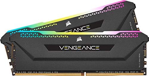 Corsair Vengeance RGB Pro SL 32GB (2x16GB) DDR4 3200 (PC4-25600) C16 1.35V Desktop Memory - Black (CMH32GX4M2E3200C16)