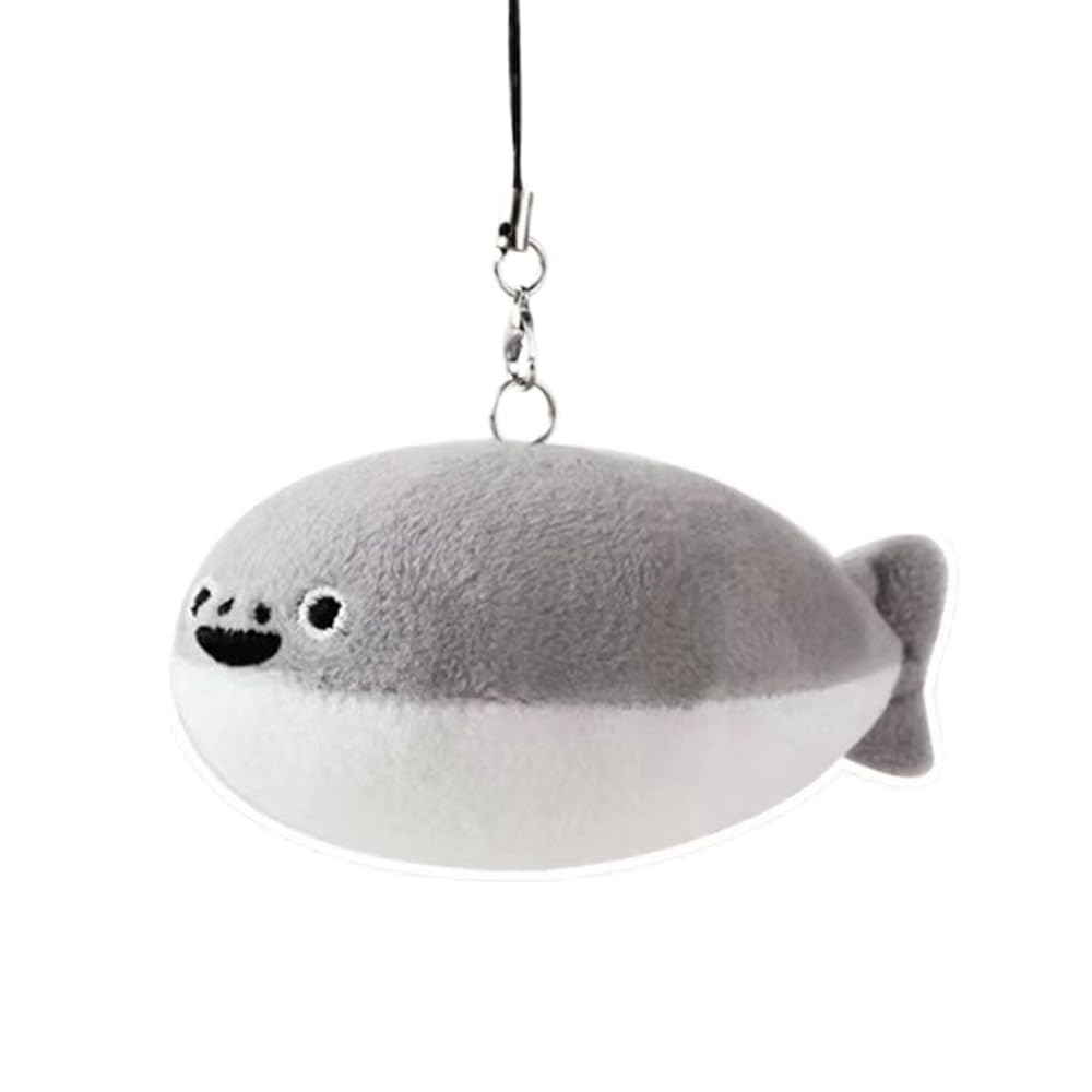 KILA MILA Sacabambaspis Plushie Toy Keychain Portable Sea Fish Animal Sacabambaspis Plush 9.8" Soft Stuffed Doll Gifts (10cm Keychain)