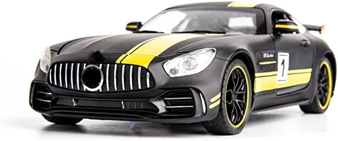 VVE Exclusive Alloy Metal Pull Back Die-cast Car Scale Model with Sound Light Mini Auto Toy for Kids (Mercedess GT3)