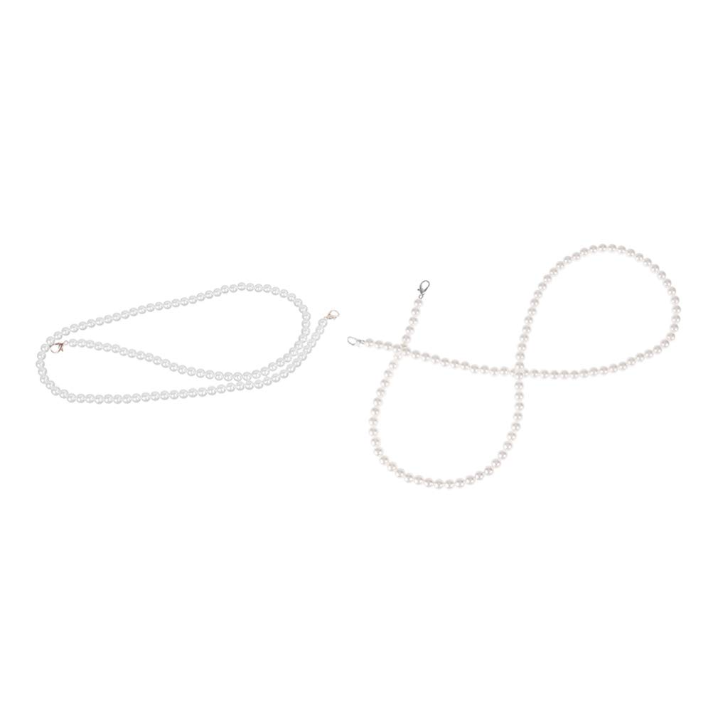 TENDYCOCOTENDYCOCO Purse Chain Strap Bag Replacement Strap Chain Pearl Strap for Purse DIY Bag Accessories 100cm