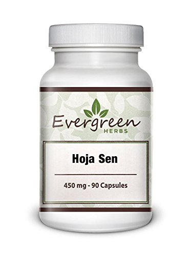 Evergreen Herb Supplement Herbal Capsules 90 Count (Senna Leaf) - Tamper Proof Seal to Ensure Freshness.