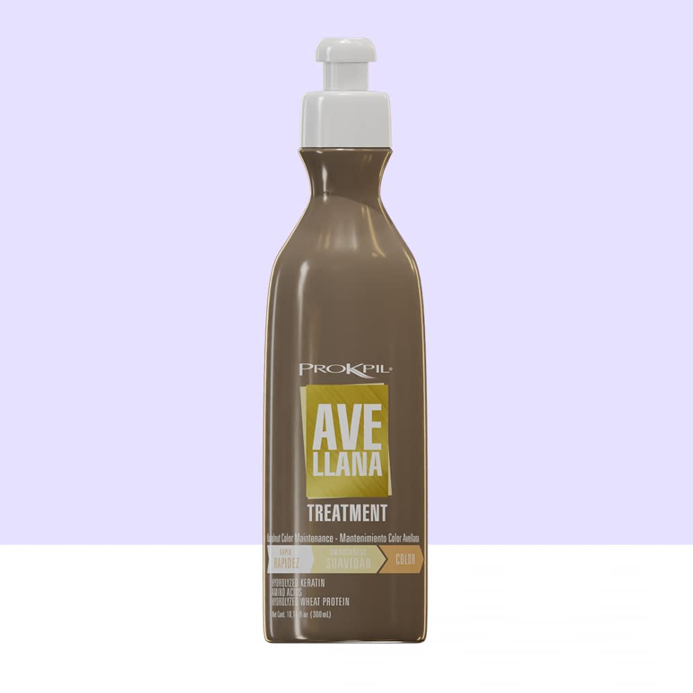 Hazelnut Treatment Prokpil Hair Care Color Maintenance Nuance Avellana | Matizador Avellana Tratamiento de Mantenimiento Matizante (Regular Size 10.1oz-300ml)