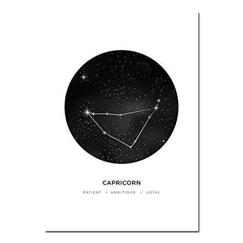 Painting & Calligraphy - Constellation Nursery Wall Art Canvas Poster Prints Astrology Sign Minimalist Geometric Painting Nordic Kids Decoration Pictures (Picture 12 20x25cm Unframed)