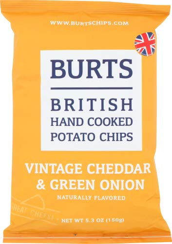 Burts Potato Chip Vintage Cheddar and Green Onion 5.3 OZ (Pack of 2)