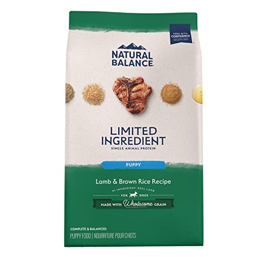 Natural Balance Limited Ingredient Puppy Dry Dog Food with Healthy Grains, Lamb & Brown Rice Recipe, 24 Pound (Pack of 1)