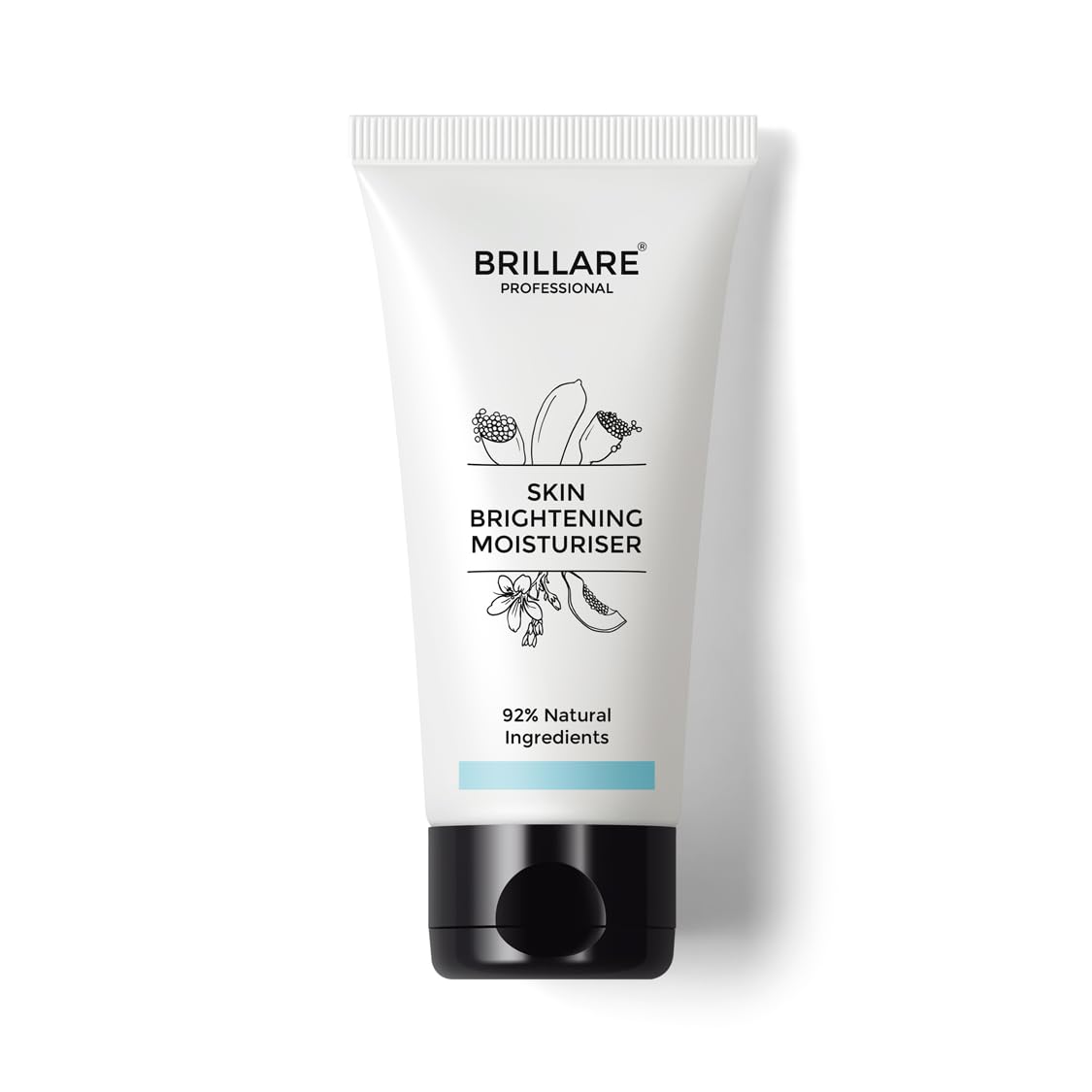 Brillare Professional Skin Brightening Natural Moisturiser With Lime Cavier and Papaya, Reduces Tanning, Helps in Brighten Skin Tone, 50 ml