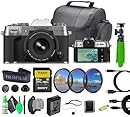 Fujifilm X-T50 Mirrorless Digital Camera XF16-50mm F2.8-4.8 R LM WR Lens Bundle Kit + 64GB Tough UHS-II SDXC Memory Card + Camara Bag + Greens Lens Cleaning Kit + More (Silver)