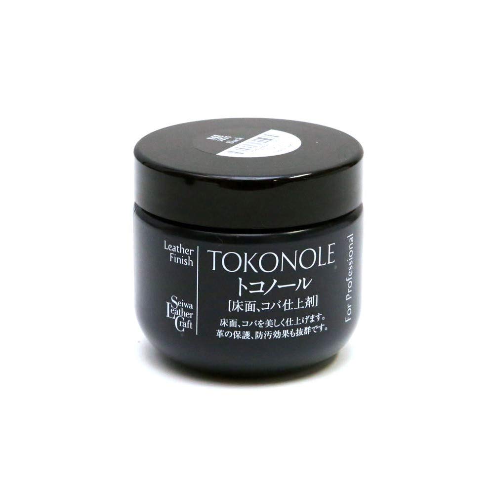 Seiwa Tokonole Leather Finish Burnishing Gum Clear Leathercraft (Black, 120g)