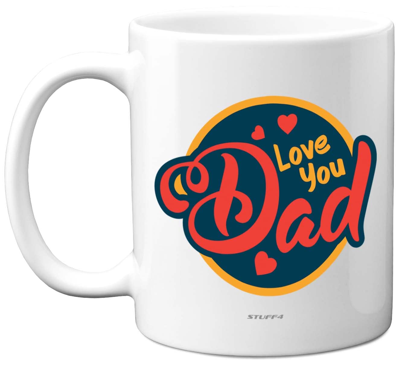 Daddy Gifts - Love You Dad - Dad Birthday Mug Present from Son Daughter, Fathers Day Mug Gifts, Christmas Day Dad Mug, Secret Santa Gift, 11oz Ceramic Dishwasher Safe Coffee Mugs Cup