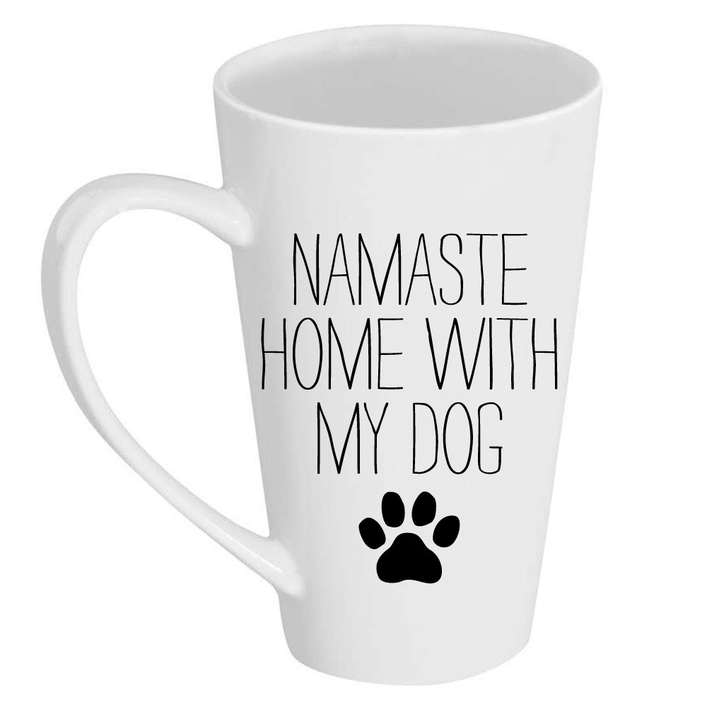 Namaste Home With My Dog 17 oz Tall Latte Mug