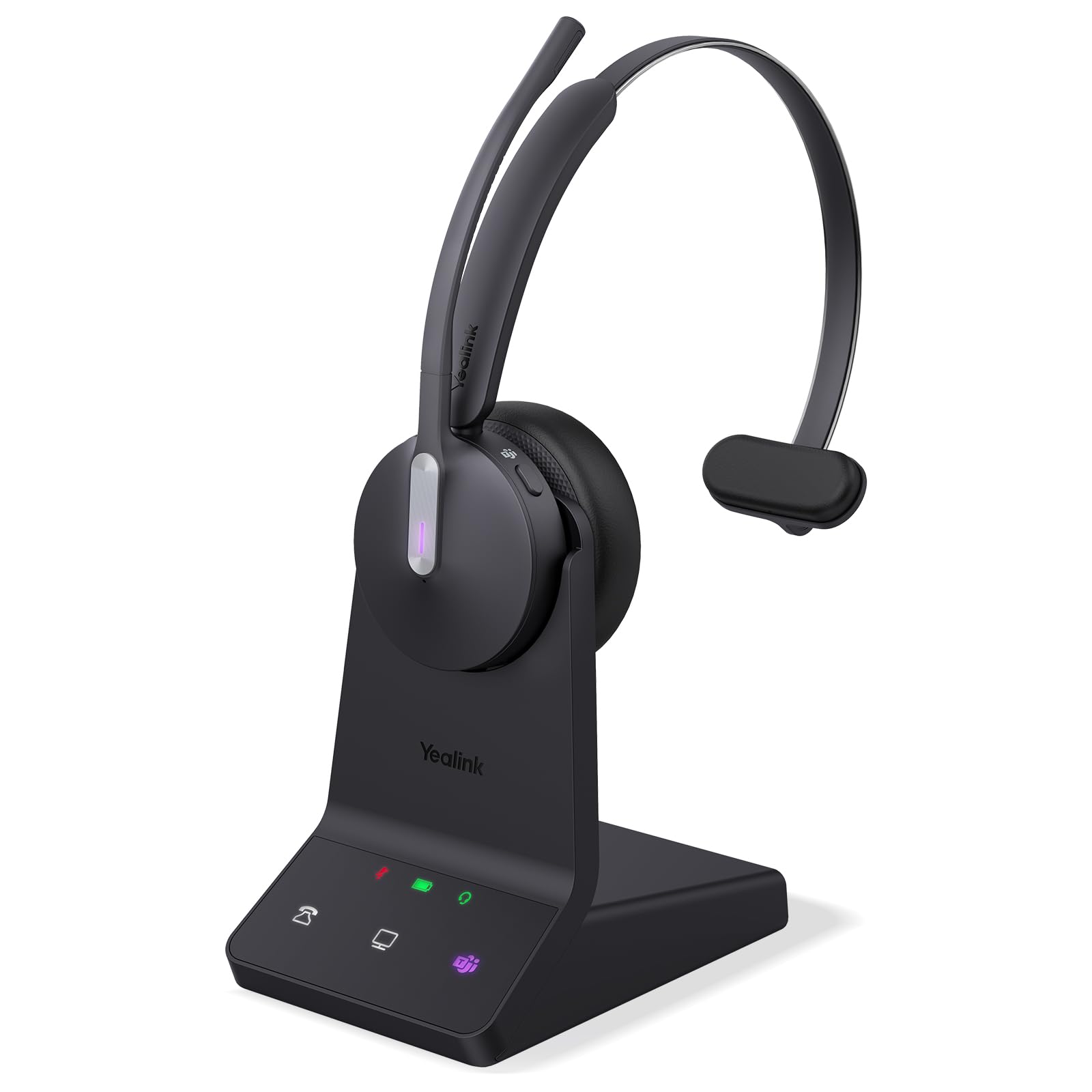 Yealink WH64 Wireless Headset, DECT & Bluetooth Dual-Mode 606 ft Range Headset for Teams Zoom,Skype and UC, Phone Headset with 3X Mic, 26 Talk Time, Office Work Headset for Desk IP Phone, PC,CellPhone