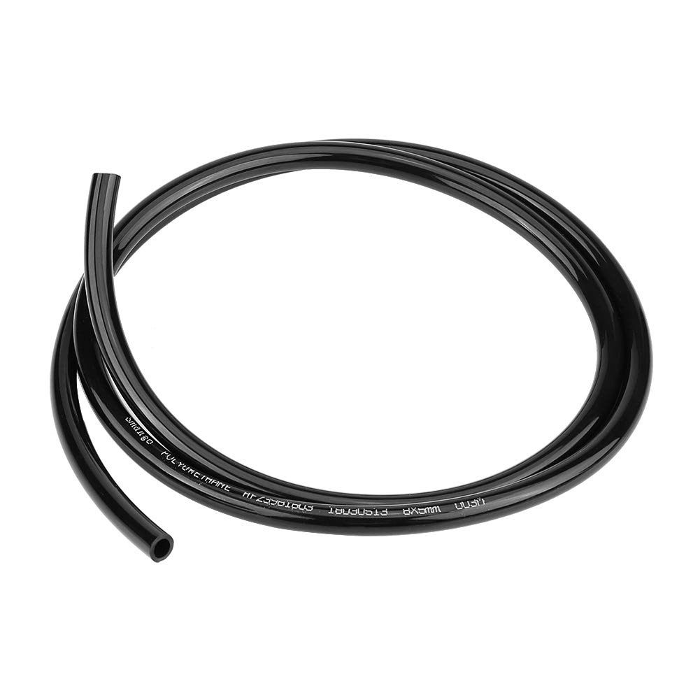 Fydun Motorcycle Rubber Non Braided Rubber Fuel Line Hose Petrol Oil Pipe Black 1m Long Black for Motorcycle Universal