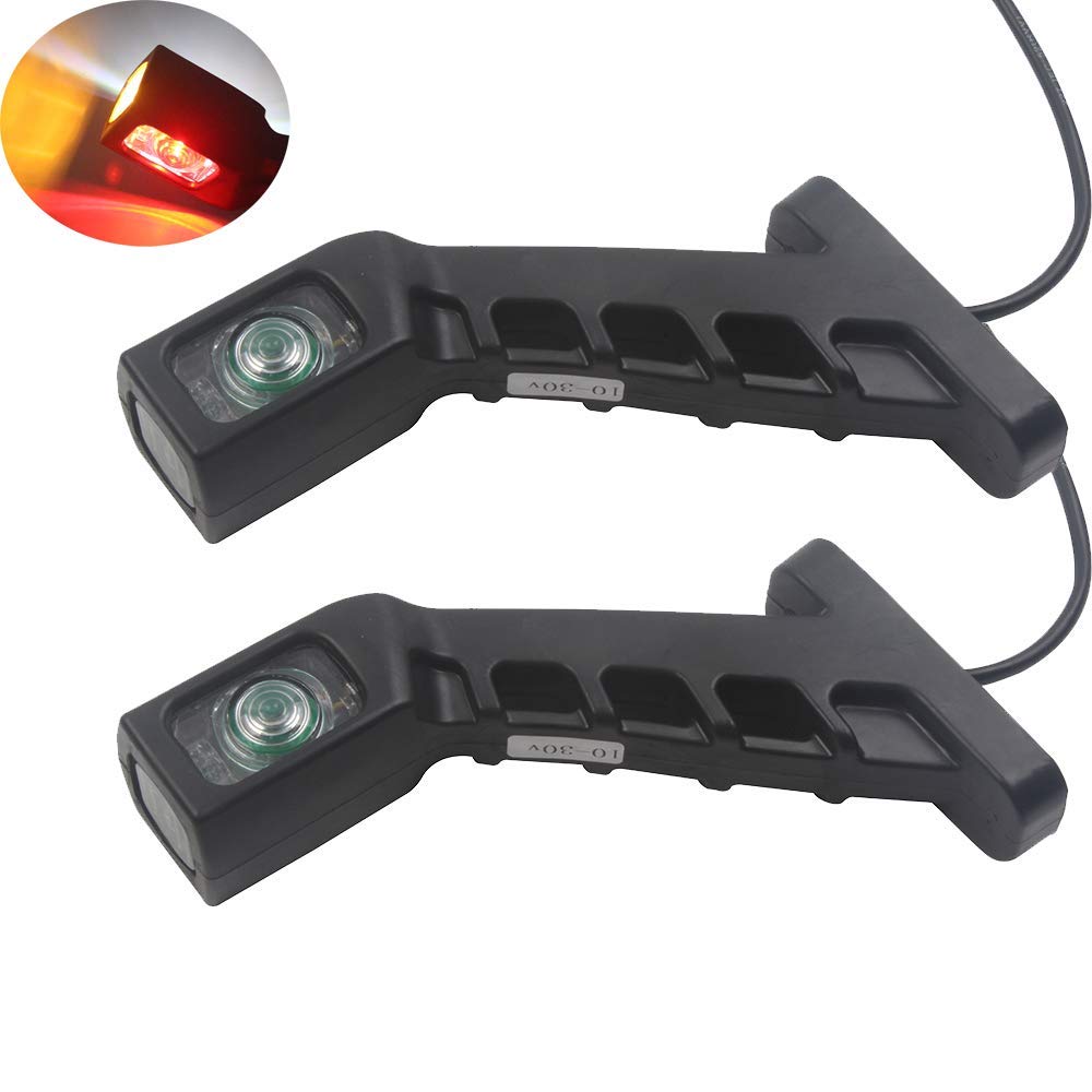 Side Marker Light - MASO 2X 12V LED Truck Elbow Side Marker Light Indicator Lamp Side Marked Lamp for Car Truck Trailer Lorry