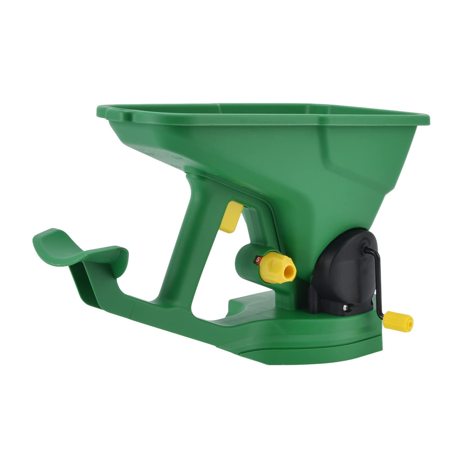 Yosoo  Seed   Spreader , 1.5L 5 Gear Gardener Hand Held  Seed   Spreader  Energy Saving Portable  Spreader  for Gardens Lawns Small Farms