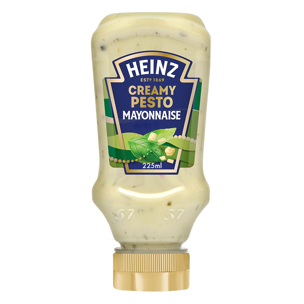 Heinz Creamy Pesto Mayonnaise, 225ml, Top-Down Squeeze Bottle