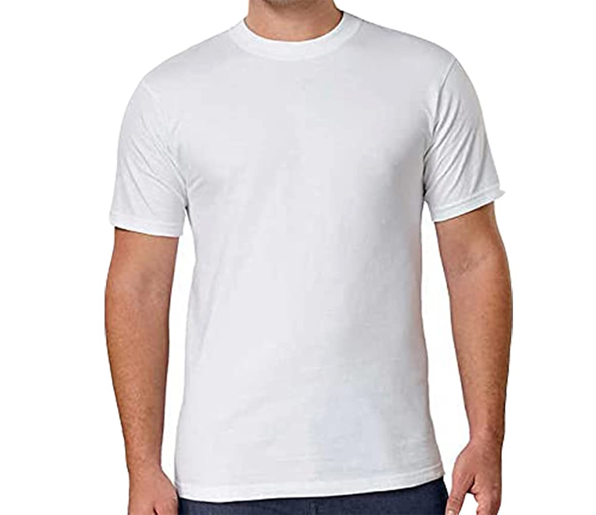 Kirkland Signature Men's Crew Neck T-Shirts, White, Large