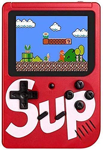 Mobility SUP Retro Video Game with Battery Handheld Console Classic Retro Video Gaming Player Colourful LCD Screen USB Rechargeable Portable Game Console with 400 in 1 Classic Game RED Color