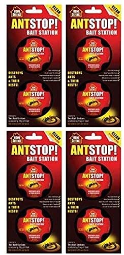 Ant Stop - Ant Killer Bait Station - Ant Traps Outdoor. Destroys Ants along with their Nests (Pack of 4 - 8 Baits).